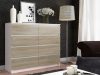 AKORD Modern 8 Fiókos Komód Laminált Fehér-Sonoma 120cm