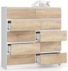 AKORD CLP K120 Komód Laminált Fehér-Sonoma 10 Fiókos