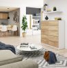 AKORD CLP K120 Komód Laminált Fehér-Sonoma 10 Fiókos