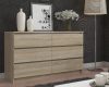 AKORD CLP K160 Komód Sonoma Tölgy 6-Fiókos Laminált