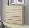 AKORD CLP K120 Komód Laminált Sonoma Tölgy 10 Fiókos