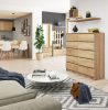 AKORD CLP K120 Komód Laminált Sonoma Tölgy 10 Fiókos