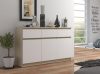 AKORD CLP K140 Komód Laminált Sonoma Tölgy Fehér 3 Ajtós 3 Fiókos