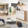 AKORD CLP K140 Komód Laminált Sonoma Tölgy Fehér 3 Ajtós 3 Fiókos