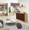 AKORD CLP K140 Komód Laminált Sonoma Tölgy/Wenge 6-Fiókos