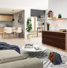 AKORD CLP Modern Komód Laminált Sonoma Tölgy/Wenge 6-Fiókos