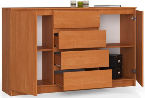 AKORD CLP K160 Komód Laminált Éger 4 Fiókos