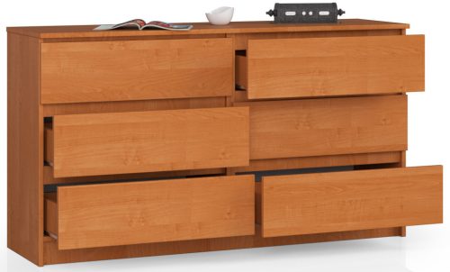 AKORD CLP K140 Komód Éger 6 Fiókos Matt