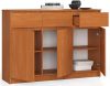 AKORD CLP Modern Komód Laminált Éger 3 Ajtós 3 Fiókos