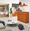 AKORD CLP Modern Komód Laminált Éger 3 Ajtós 3 Fiókos