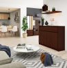 AKORD CLP K140 Komód Laminált Wenge 3 Ajtós 3 Fiókos