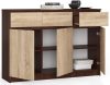 AKORD CLP K140 Komód Wenge/Sonoma Tölgy 3 Ajtós 3 Fiókos