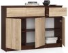 AKORD CLP K140 Komód Wenge/Sonoma Tölgy 3 Ajtós 3 Fiókos