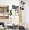 AKORD CLP K60 Fiókos Komód Laminált Fehér-Sonoma 6 Fiókos