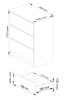 AKORD CLP Modern 3-Fiókos Komód Laminált Fehér-Szürke Matt