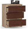 AKORD CLP Komód 3 Fiókos Sonoma Tölgy/Wenge Laminált