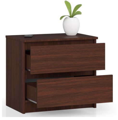AKORD CLP Éjjeliszekrény Laminált Wenge 2 Fiókos