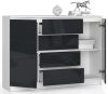 AKORD CLP K140 Komód Magasfényű Grafit MDF