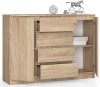 AKORD CLP K140 Komód Laminált Sonoma Tölgy 4 Fiókos