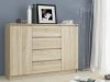 AKORD CLP K140 Komód Laminált Sonoma Tölgy 4 Fiókos