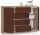 AKORD CLP Komód Sonoma Tölgy/Wenge Laminált 4-Fiókos