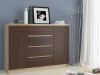 AKORD CLP Komód Sonoma Tölgy/Wenge Laminált 4-Fiókos
