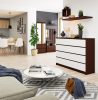 AKORD CLP K140 Komód Wenge-Fehér 8 Fiókos Laminált