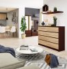 AKORD CLP K140 Komód Laminált Wenge-Sonoma 8 Fiókos