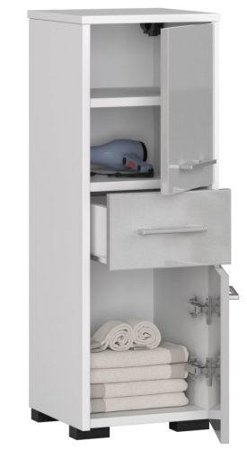 AKORD FIN Fürdőszobai Álló Szekrény 85cm Metál Fényes