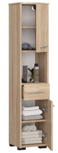 AKORD FIN Fürdőszobai Álló Szekrény Sonoma Tölgy 140cm