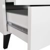 AKORD Mobi K-04 Fiókos Komód Laminált Fehér-Fekete