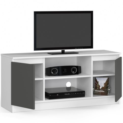 AKORD CLP K120 TV-állvány Laminált Fehér-Szürke