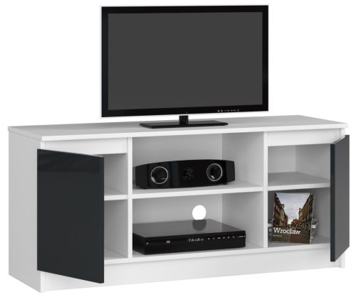 AKORD Modern TV Szekrény 120 Grafitszürke Akril Magasfényű
