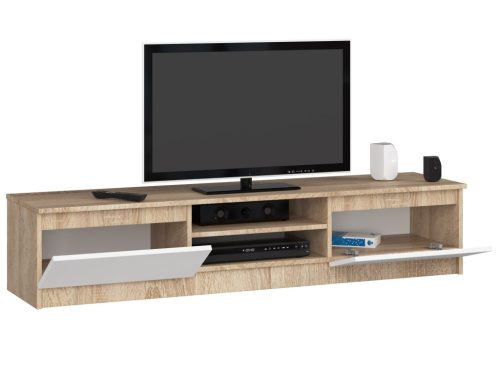 AKORD CLP TV Szekrény Sonoma Tölgy Fehér 160cm