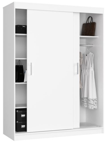 AKORD CLP MONO Tolóajtós Szekrény Laminált Fehér 150 cm
