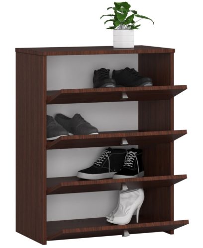 AKORD Klasszikus Billenő Ajtós Cipősszekrény Laminált Wenge 60cm