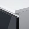 AKORD K45 Magasfényű Grafit Komód MDF Fehér-Grafit