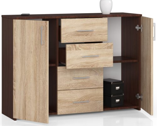 AKORD K45 Klasszikus Komód Laminált Wenge-Sonoma Tölgy