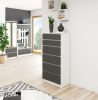AKORD CLP K60 Fiókos Komód Laminált Fehér-Szürke 6-Fiókos