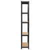 Fancy Garden Garázs Fém Polcrendszer Acél/MDF Fekete 175kg Teherbírás REGMET9030180CZA