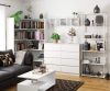 AKORD Loft 700 Fém Polcos Állvány Fehér