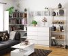 AKORD Loft 700 Fém Polcos Állvány Sonoma Tölgy/Fehér