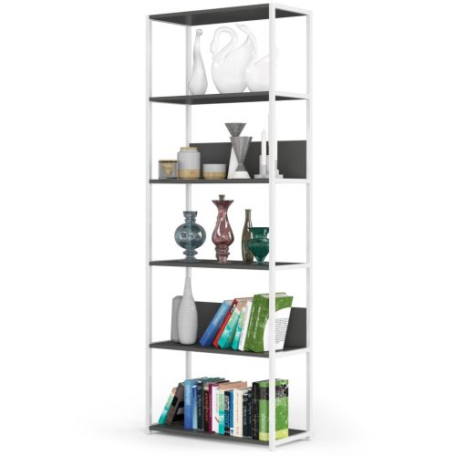 AKORD Loft 700 Fém Polcos Állvány Fehér/Szürke