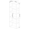 AKORD Loft 700 Fém Polcos Állvány Fehér/Szürke