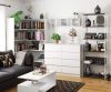 AKORD Loft 700 Fém Polcos Állvány Fehér/Szürke