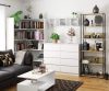 AKORD Loft Artisan Tölgy Polcos Állvány Fekete Fém Vázzal 6 Polccal REGMETCZARARTCL700