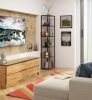AKORD Loft 500 Fém Polcos Állvány Fekete/Tölgy Craft