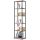 AKORD Loft Sonoma Polcos Fém Állvány Fekete/Tölgy 192 cm