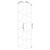 AKORD Loft Sonoma Polcos Fém Állvány Fekete/Tölgy 192 cm