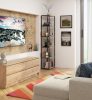 AKORD Loft Sonoma Polcos Fém Állvány Fekete/Tölgy 192 cm